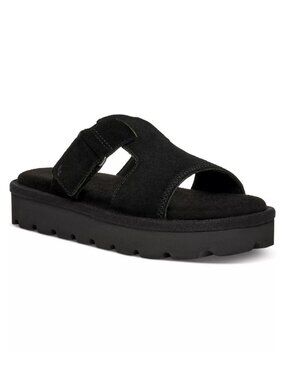74$ Koolaburra by UGG Tizz Slide Suede Sandals Women's Size 5 US Black